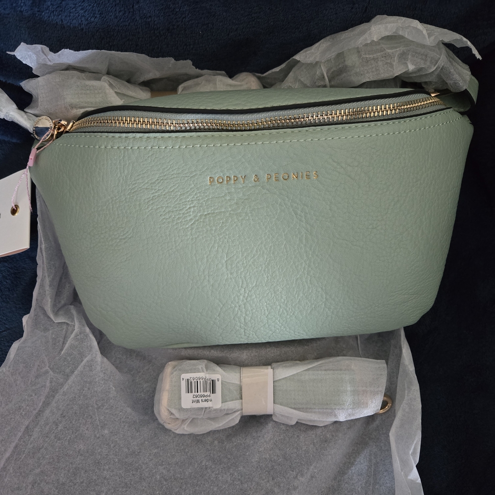 Poppy & Peonies Green Women's Bag